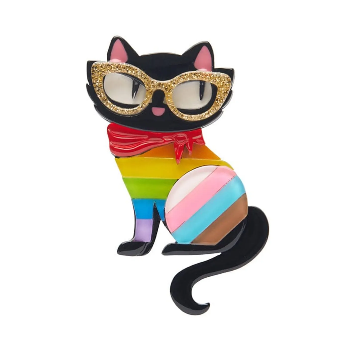 Erstwilder Elissa The Rainbow Cat Brooch^ Brooches