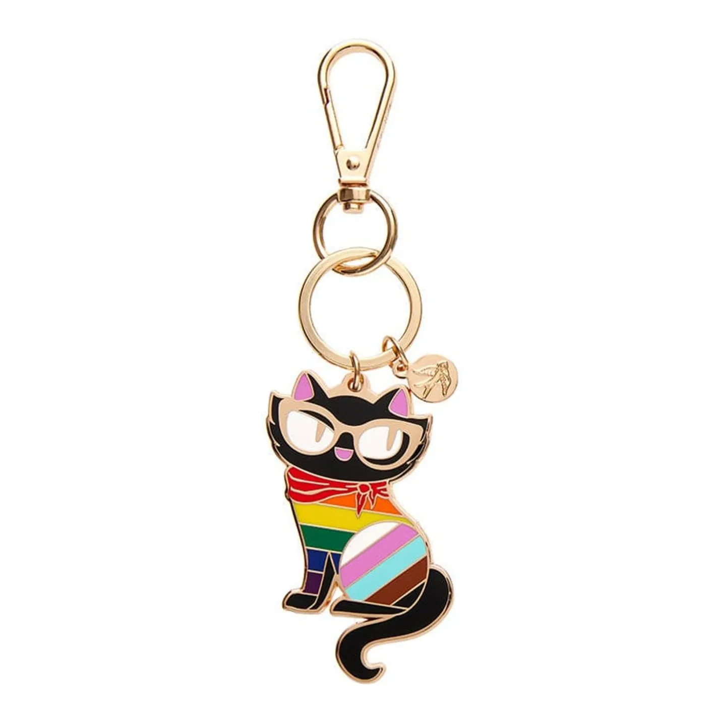 Erstwilder Elissa The Rainbow Cat Enamel Key Ring^ Enamel Key Rings