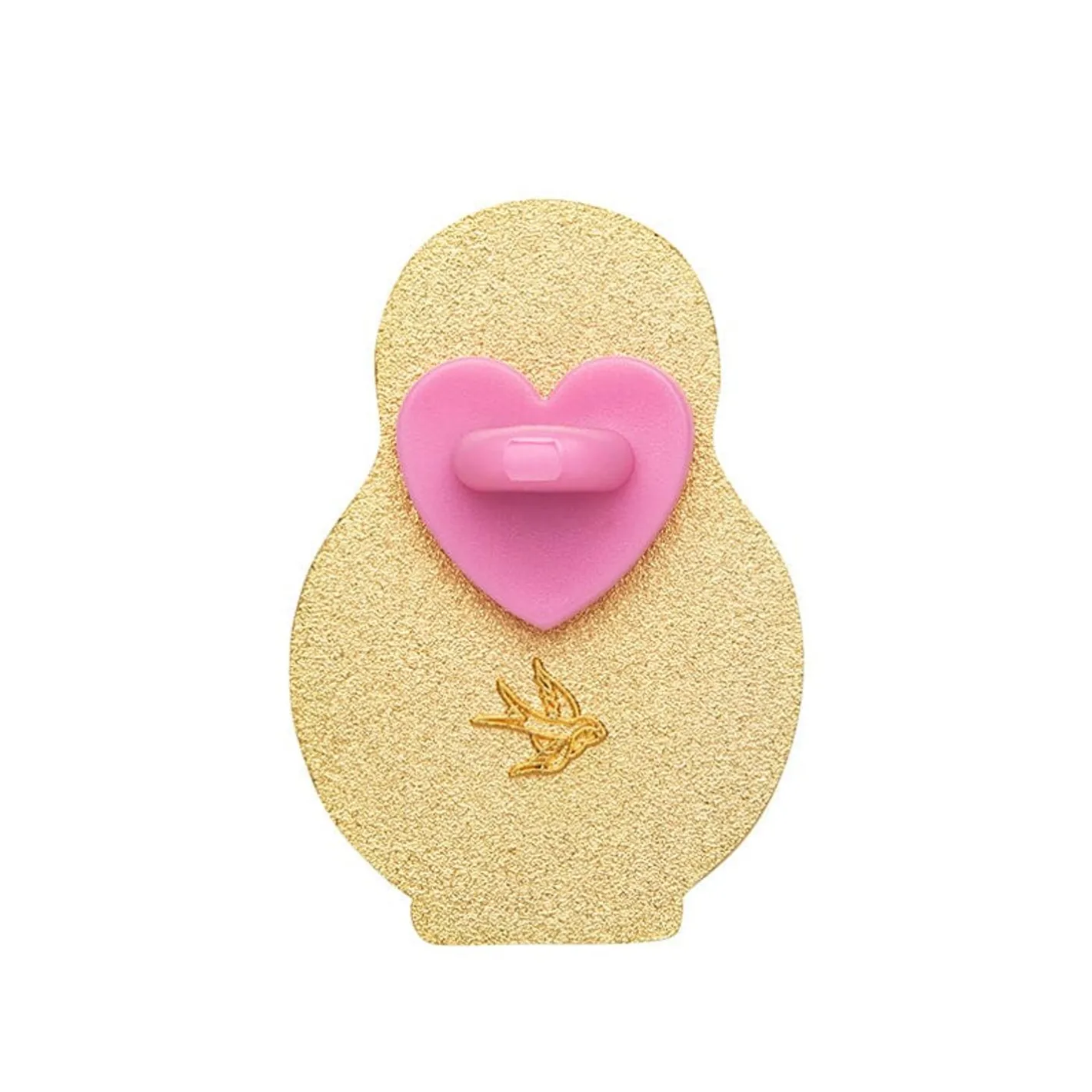 Erstwilder Enamel Pin Rubber Heart Locking Clasp 10-Pack - Pink^ Components
