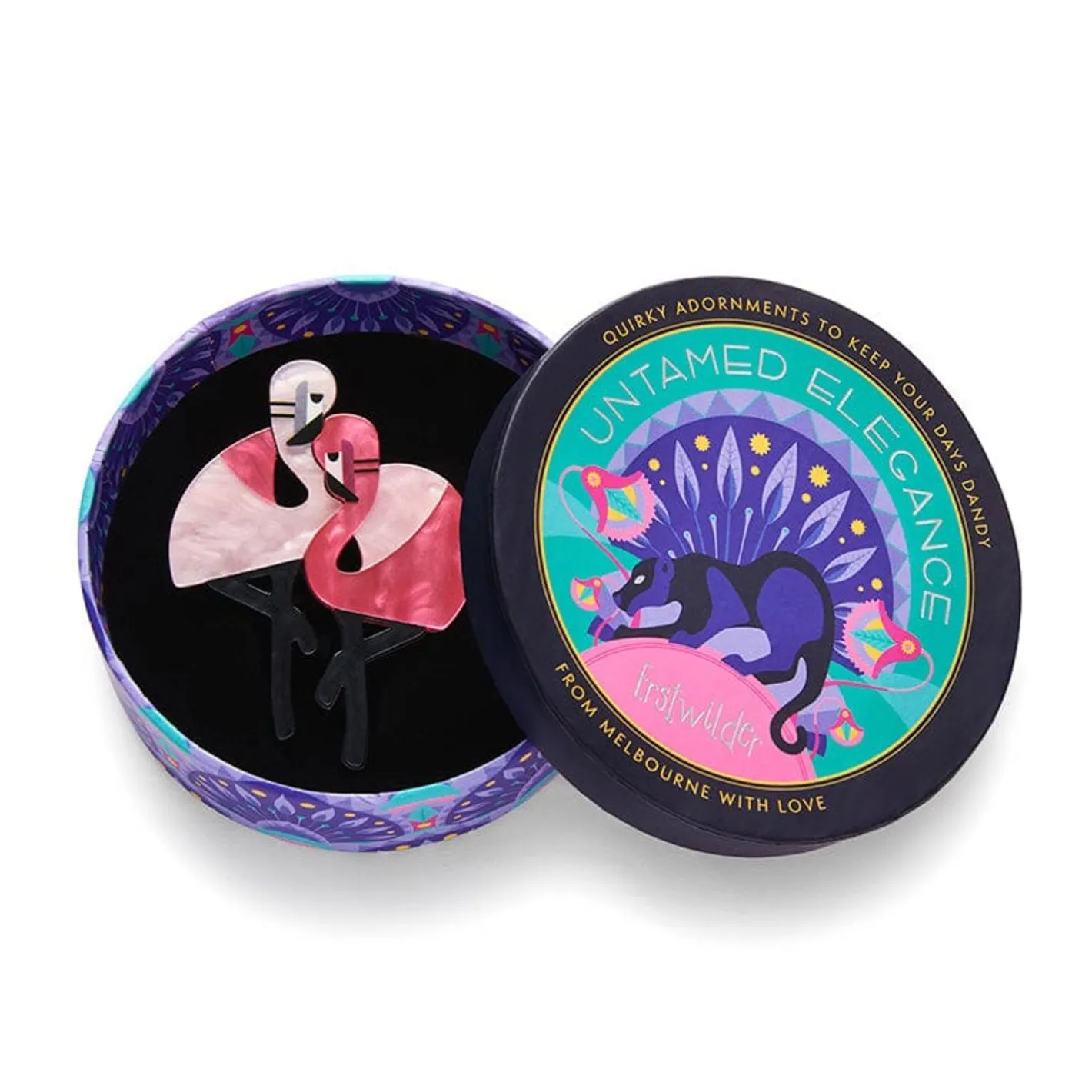 Erstwilder Feather Dancers Brooch^ Brooches