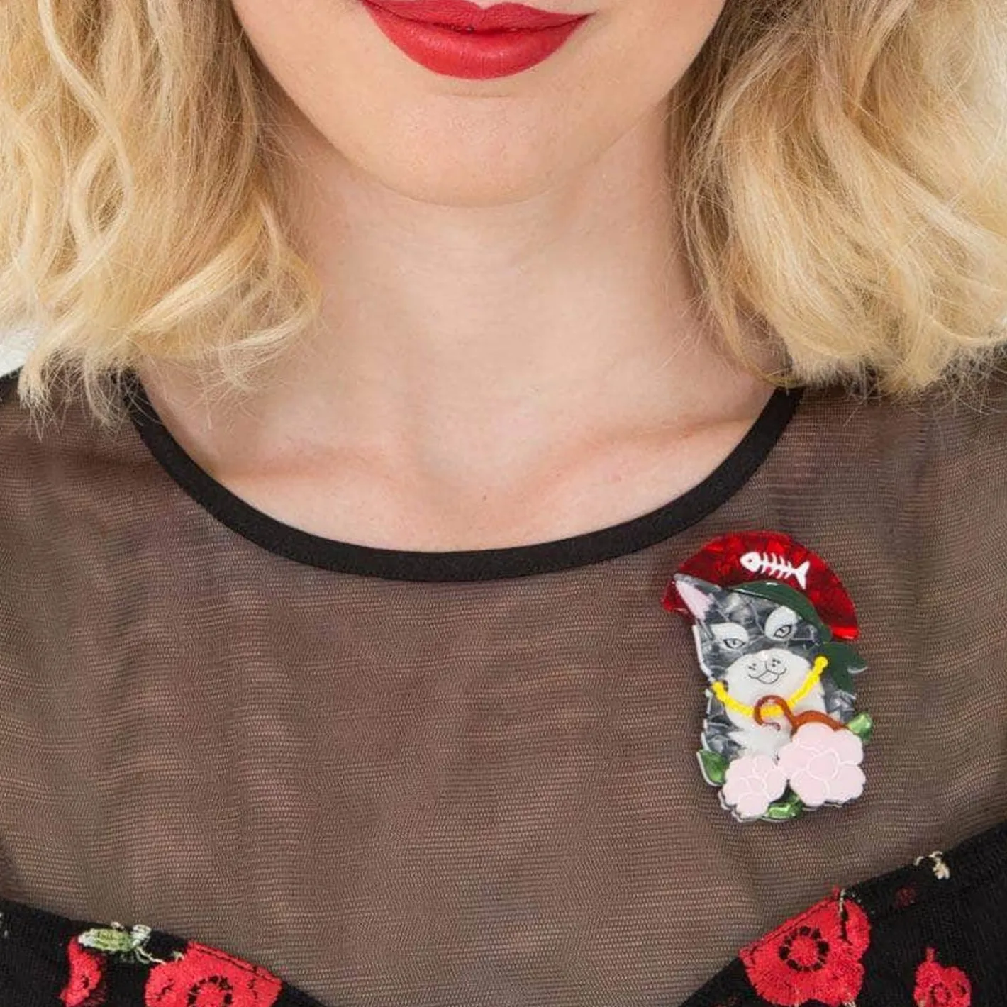 Erstwilder Feline First Mate Cat Brooch^ Brooches
