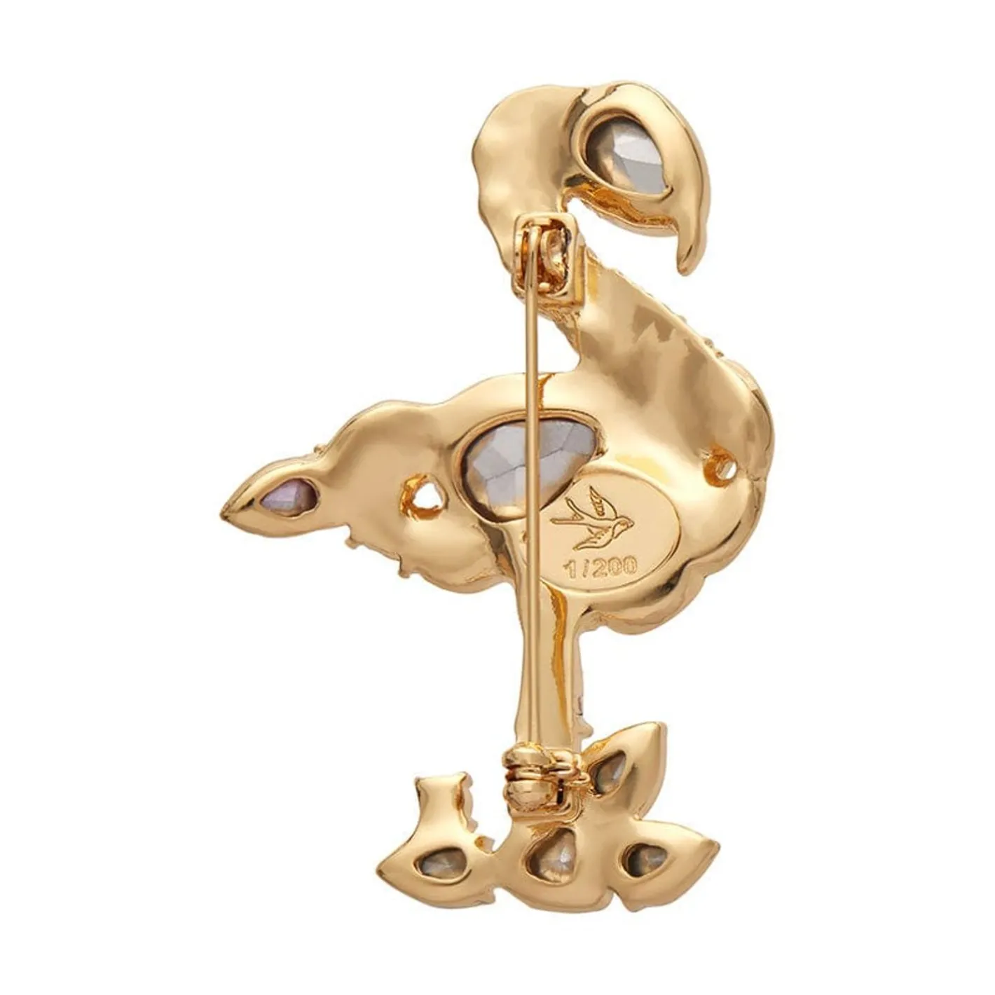 Erstwilder Flamboyant Flamingo Funk Stone Set Crystal Brooch^ Brooches