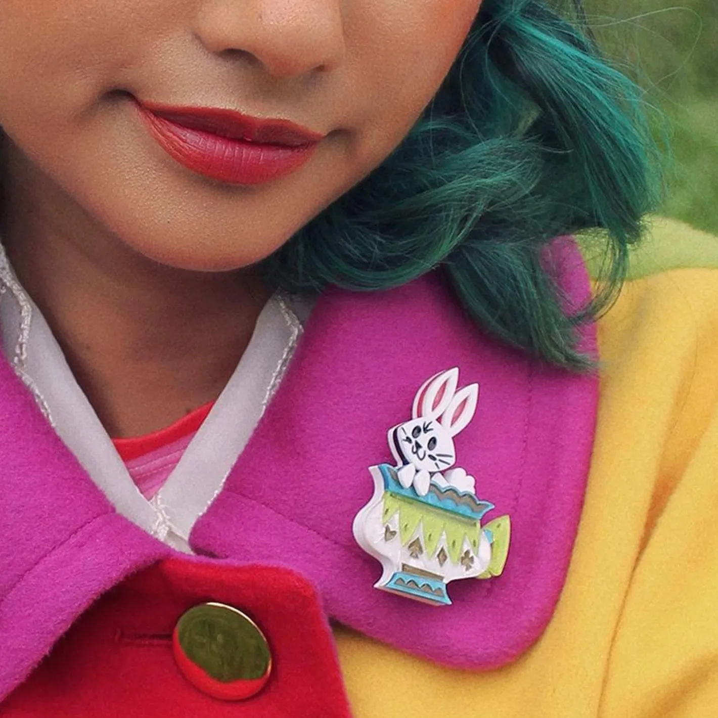 Erstwilder Follow The White Rabbit Brooch^ Brooches