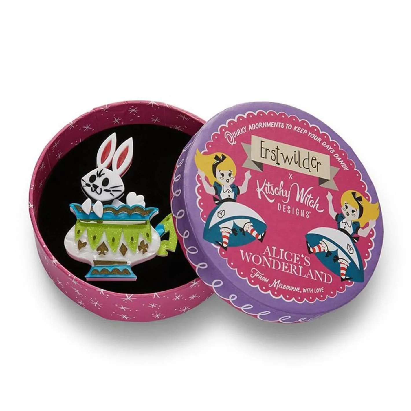 Erstwilder Follow The White Rabbit Brooch^ Brooches