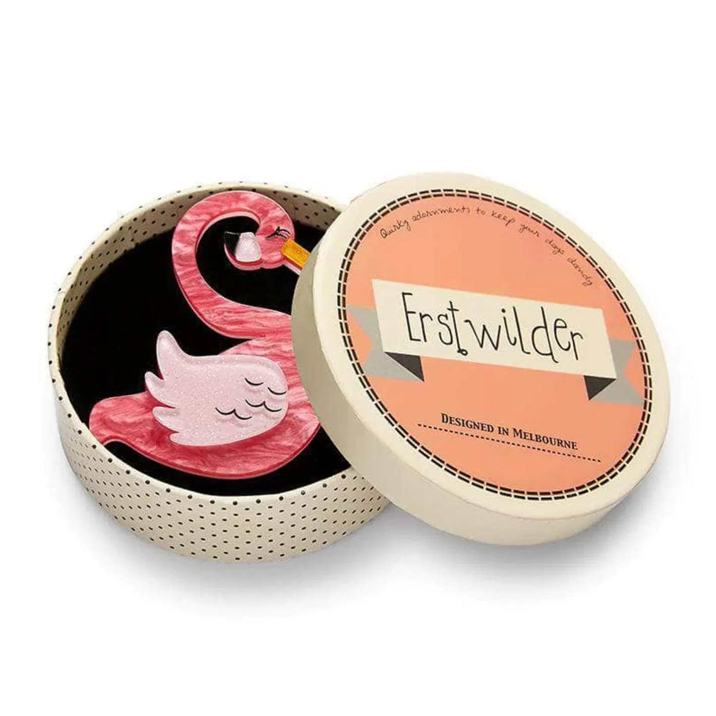 Erstwilder Francie The Flamingo Brooch^ Brooches