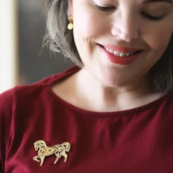 Erstwilder Friesian Fancy Perfume Brooch^ Brooches