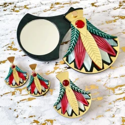 Erstwilder Gift Of The Nile Papyrus Mirror Compact^ Mirror Compacts