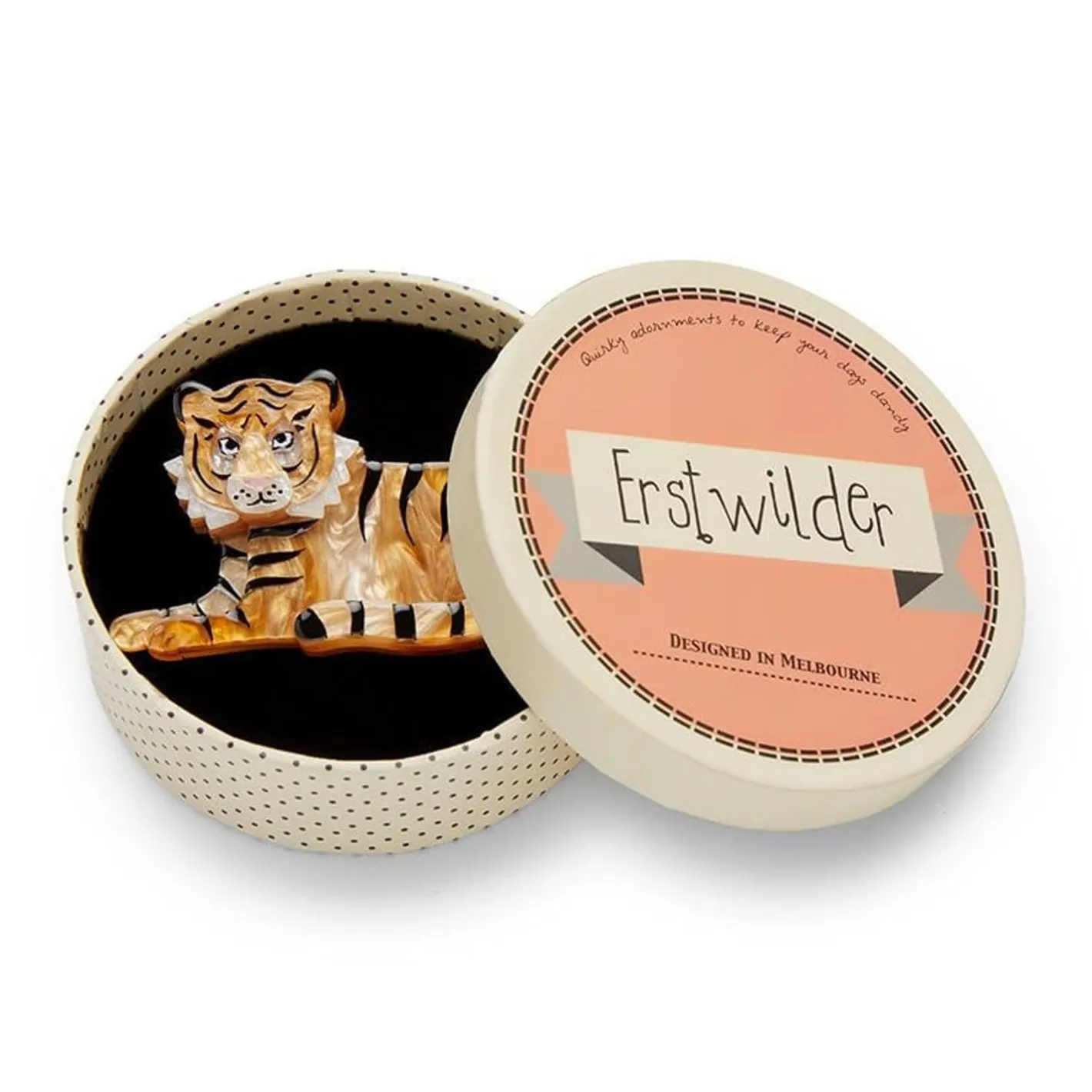 Erstwilder Hairy Hobbes Tiger Brooch^ Brooches
