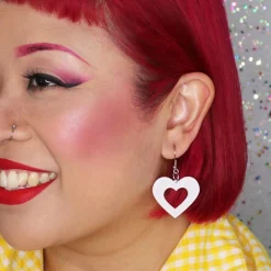 Erstwilder Heart Bubble Resin Drop Earrings - White^ Essential Earrings