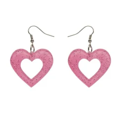 Erstwilder Heart Glitter Resin Drop Earrings - Pink^ Essential Earrings