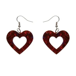 Erstwilder Heart Lava Resin Drop Earrings - Red^ Essential Earrings