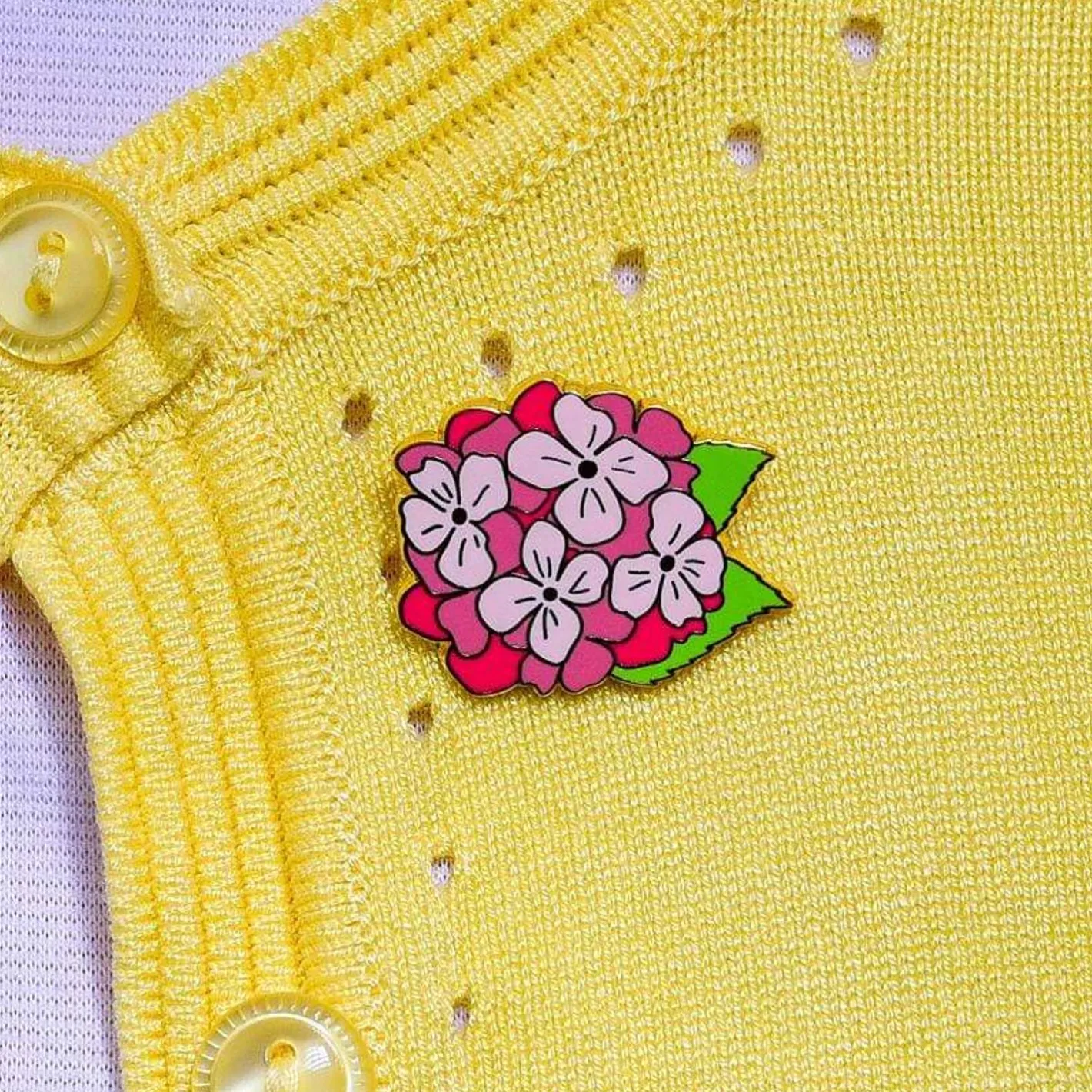 Erstwilder Heartfelt Hydrangea Enamel Pin^ Enamel Pins