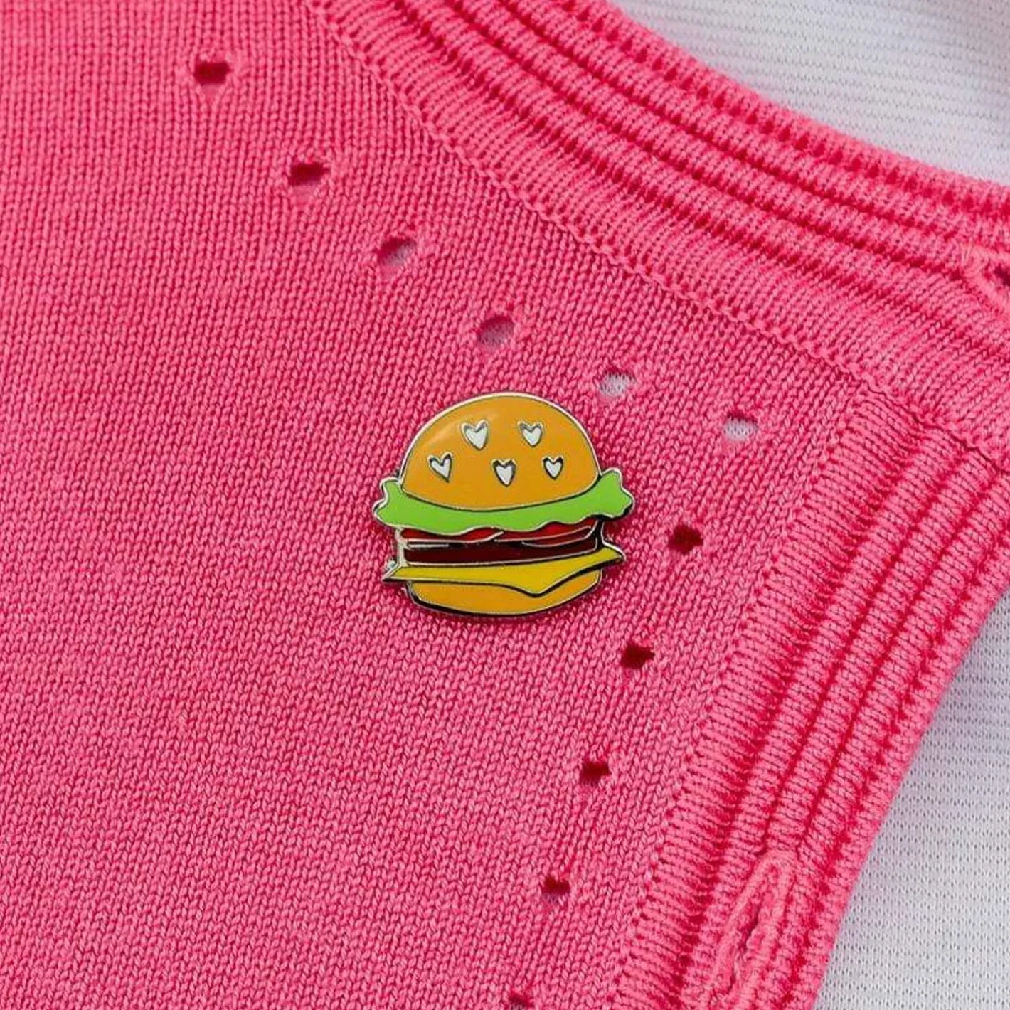 Erstwilder Hearty Hamburger Enamel Pin^ Enamel Pins
