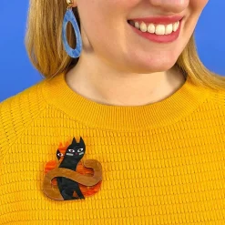 Erstwilder Hide And Seek Cats Brooch^ Brooches