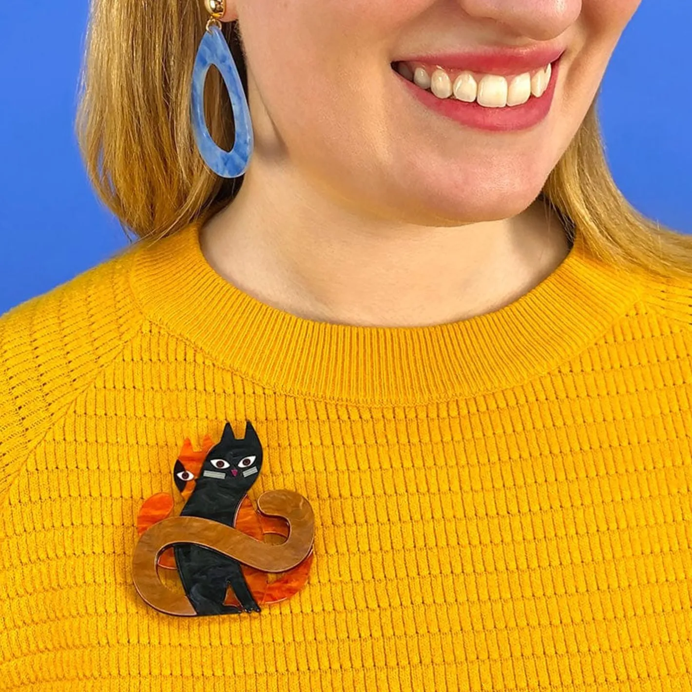 Erstwilder Hide And Seek Cats Brooch^ Brooches