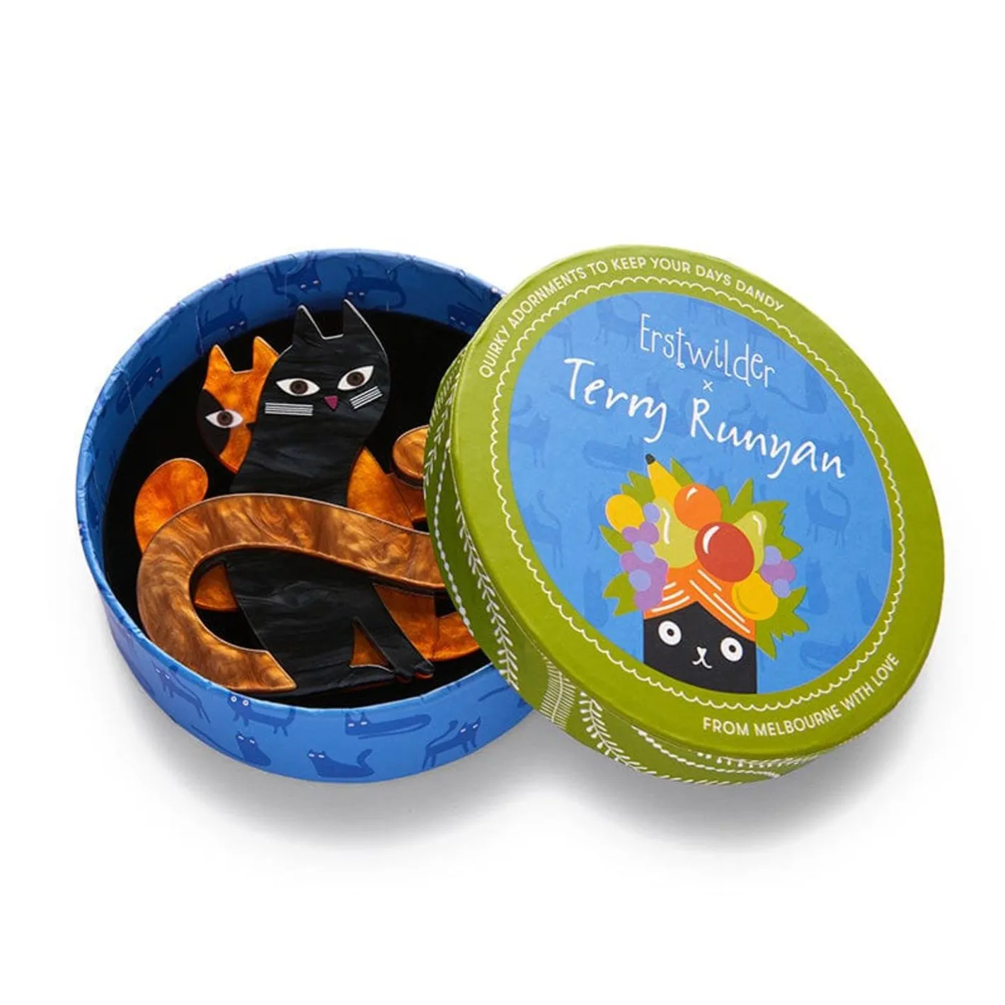 Erstwilder Hide And Seek Cats Brooch^ Brooches