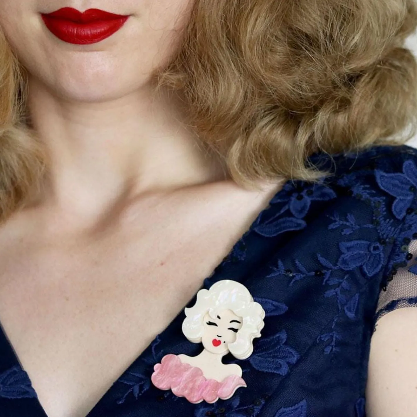Erstwilder Holly Wood Brooch^ Brooches