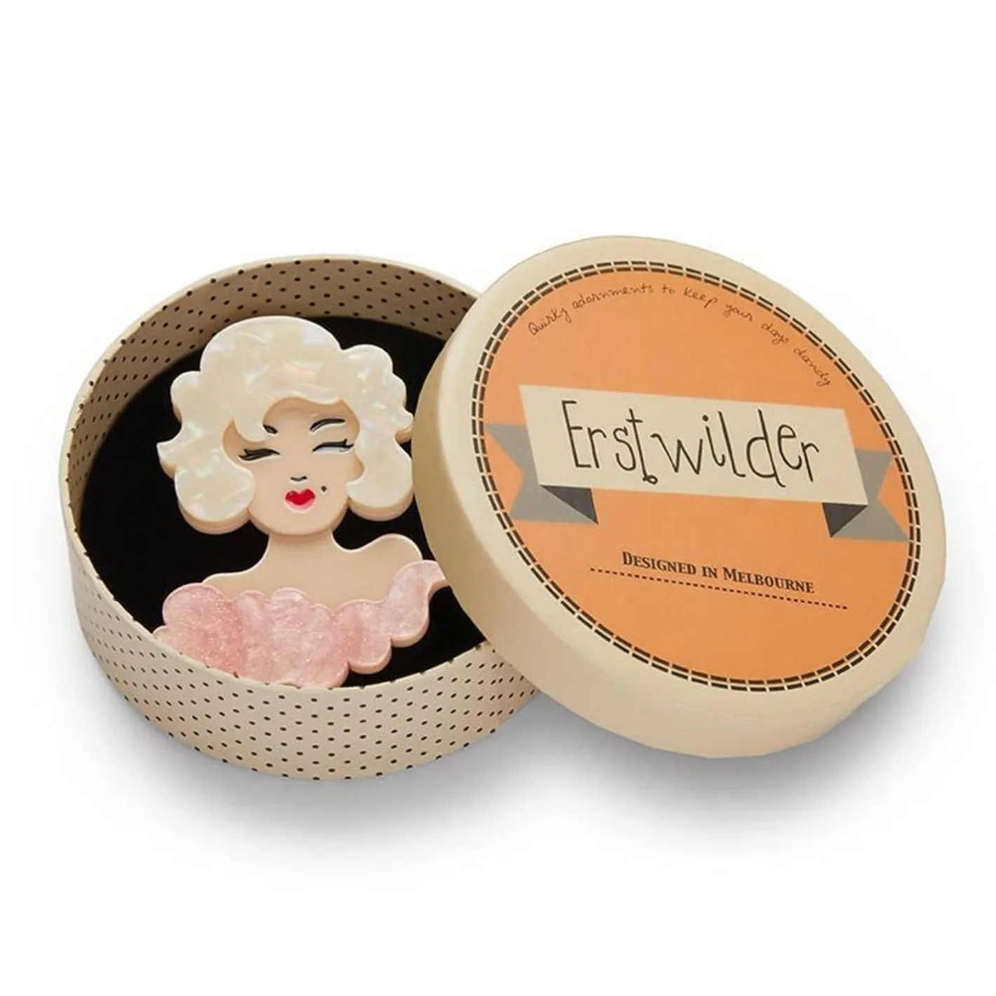 Erstwilder Holly Wood Brooch^ Brooches
