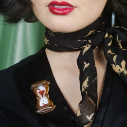 Erstwilder Hourglass Brooch^ Brooches