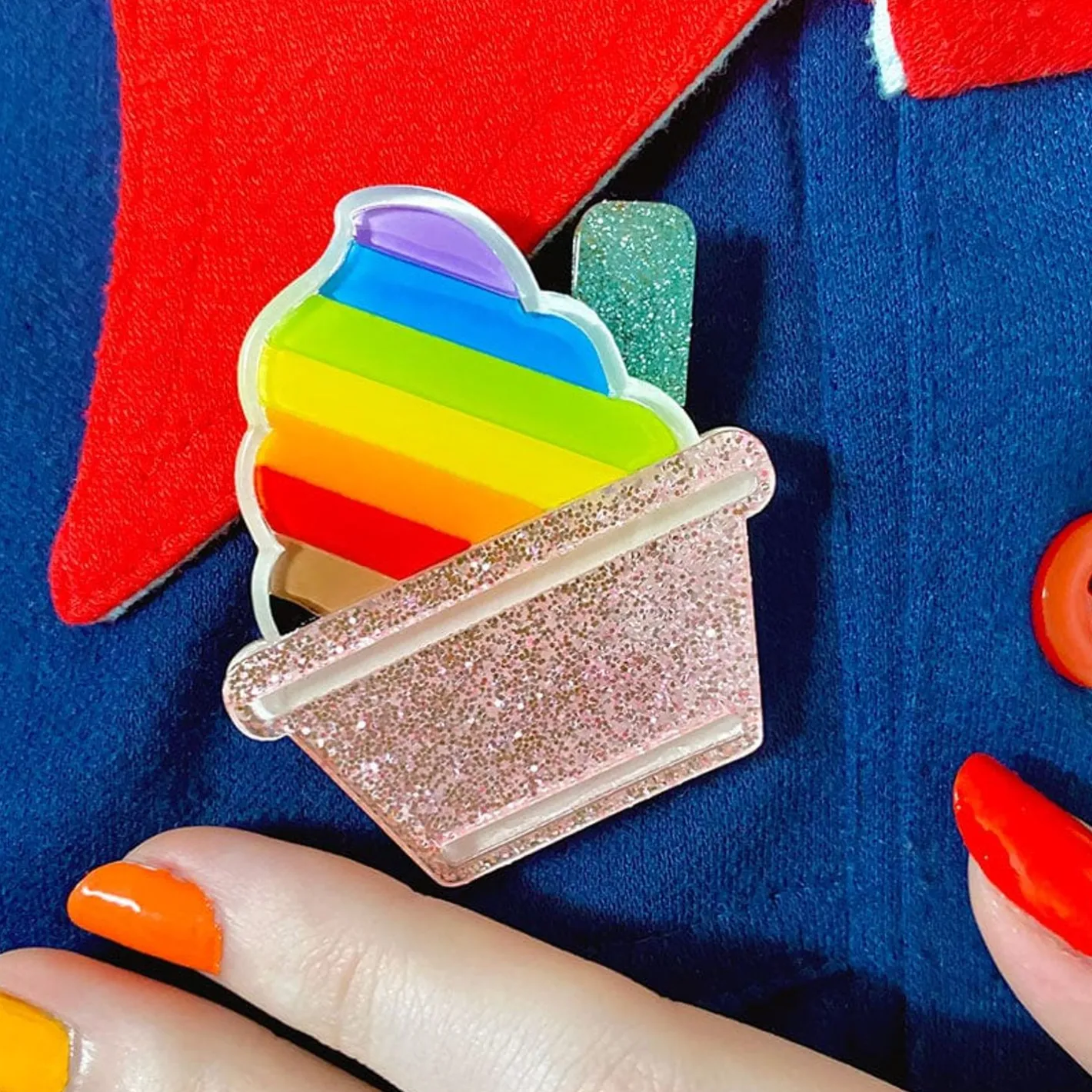 Erstwilder Ice Cream Acceptance Brooch^ Brooches