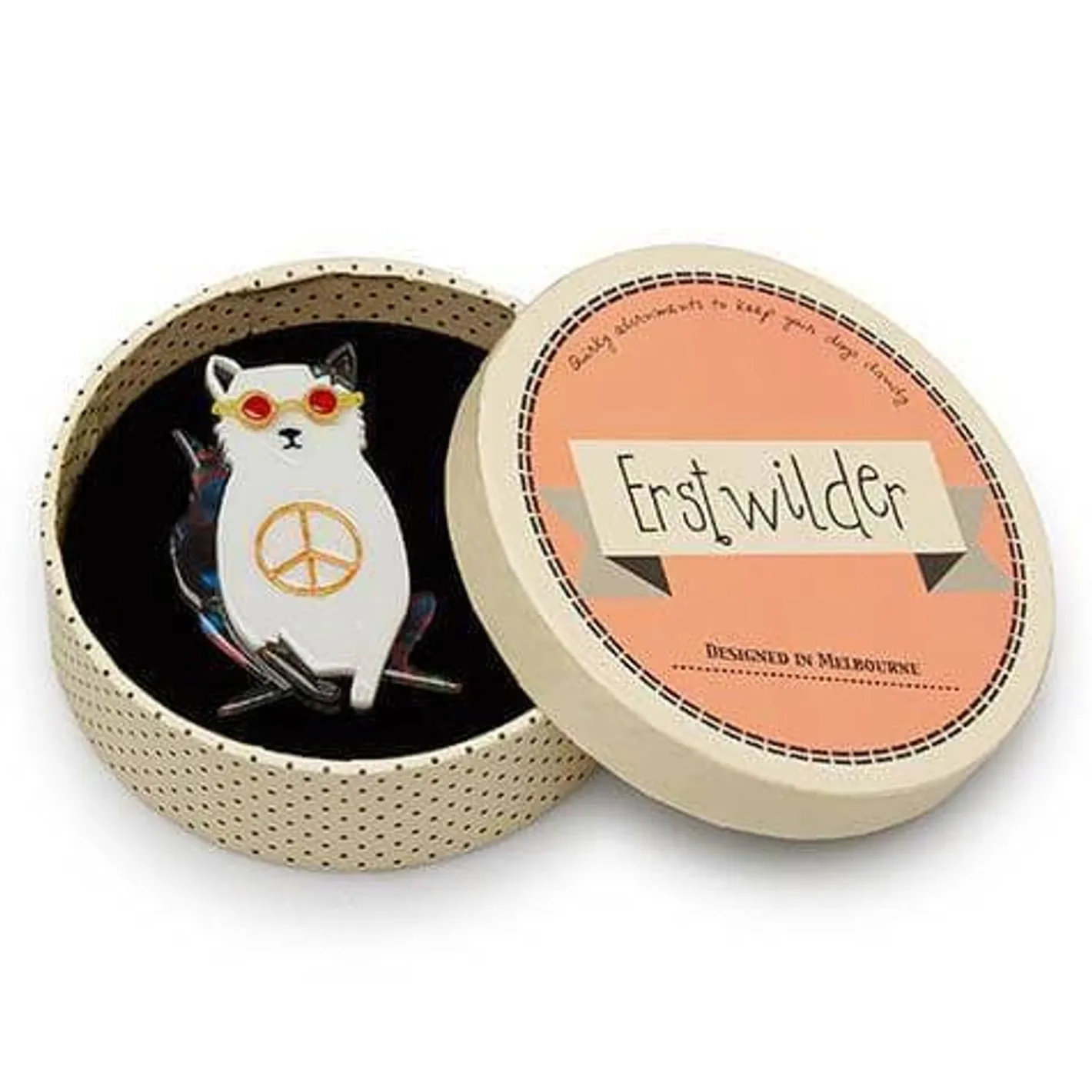 Erstwilder Instant Karma Cat Brooch^ Brooches