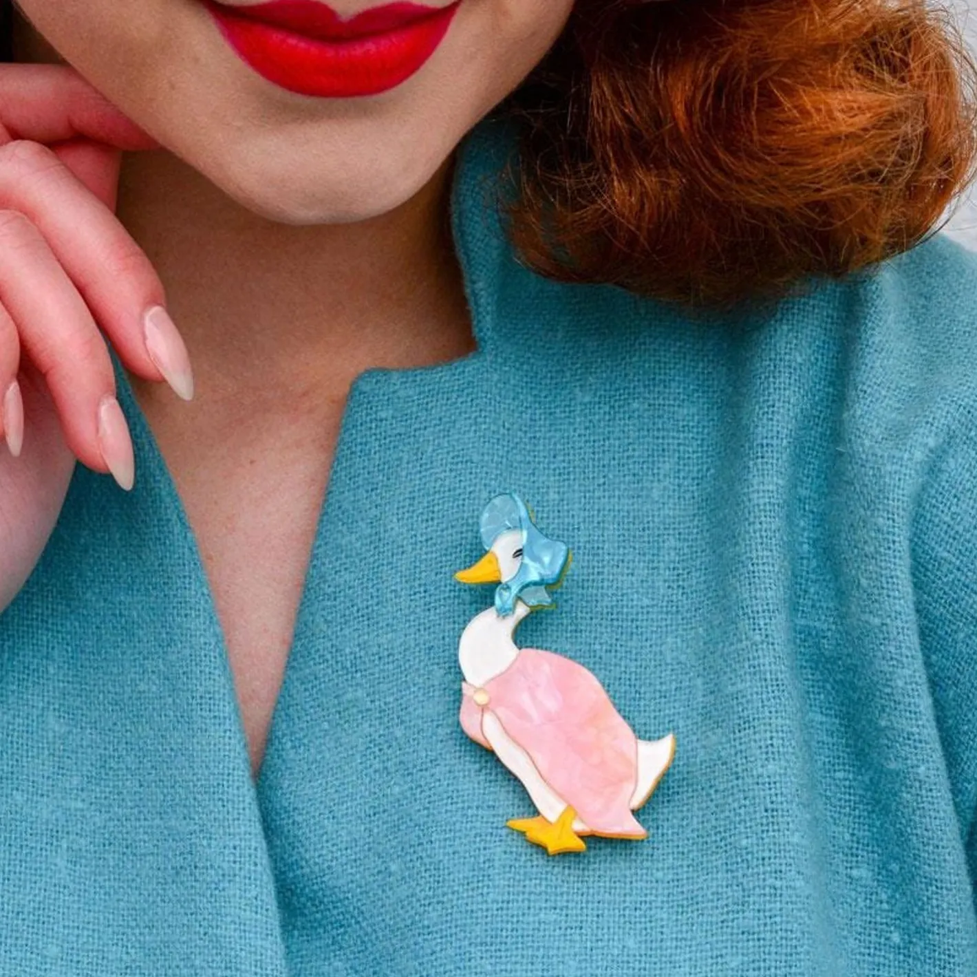 Erstwilder Jemima Puddle-Duck Brooch^ Brooches