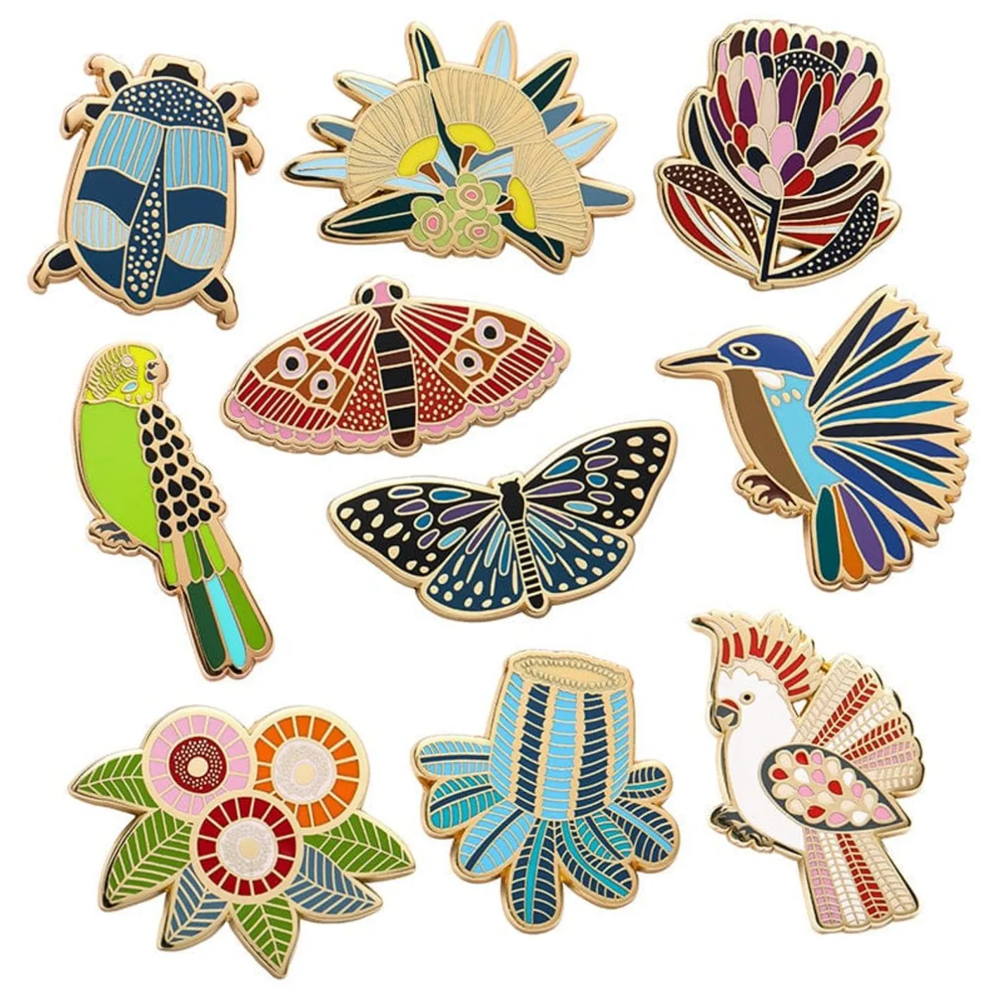 Erstwilder Jocelyn Proust Enamel Pin Pack - 10 Piece^ Enamel Pins
