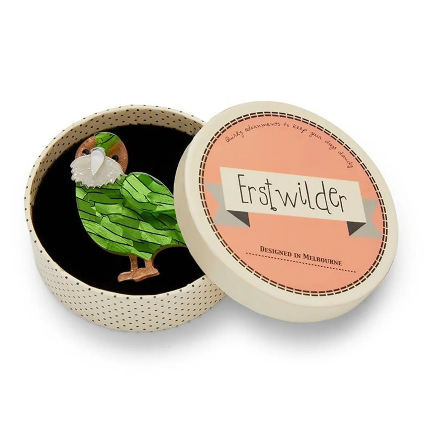 Erstwilder Kakapo On Show Brooch^ Brooches