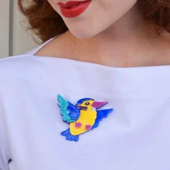 Erstwilder Khary Of The Kalahary Kingfisher Brooch^ Brooches
