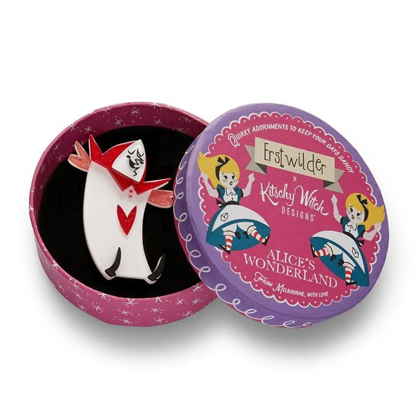 Erstwilder Knave Of Hearts Brooch^ Brooches