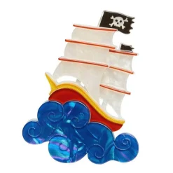Erstwilder La Concorde Pirate Ship Brooch^ Brooches