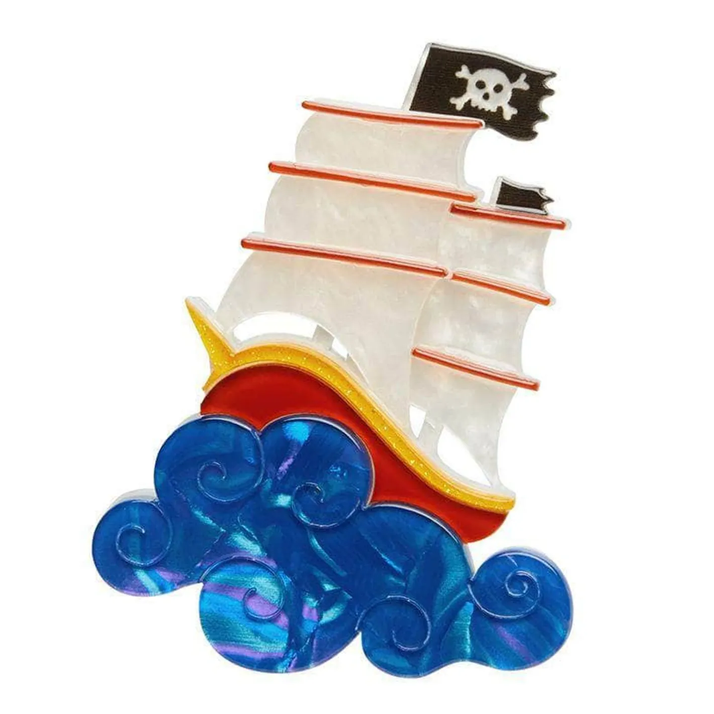 Erstwilder La Concorde Pirate Ship Brooch^ Brooches