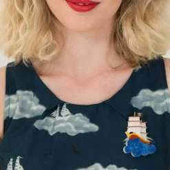 Erstwilder La Concorde Pirate Ship Brooch^ Brooches