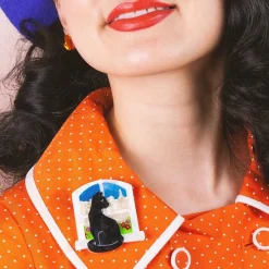Erstwilder Le Chat Le Reveur Brooch^ Brooches
