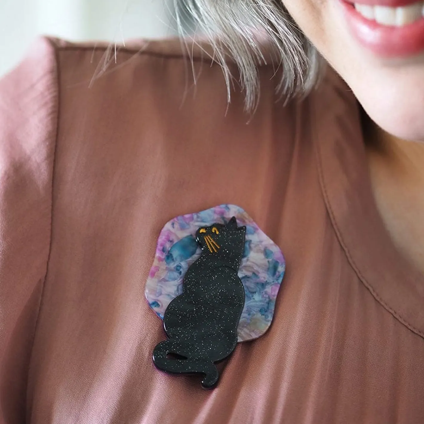 Erstwilder Le Chat Miaule Brooch^ Brooches
