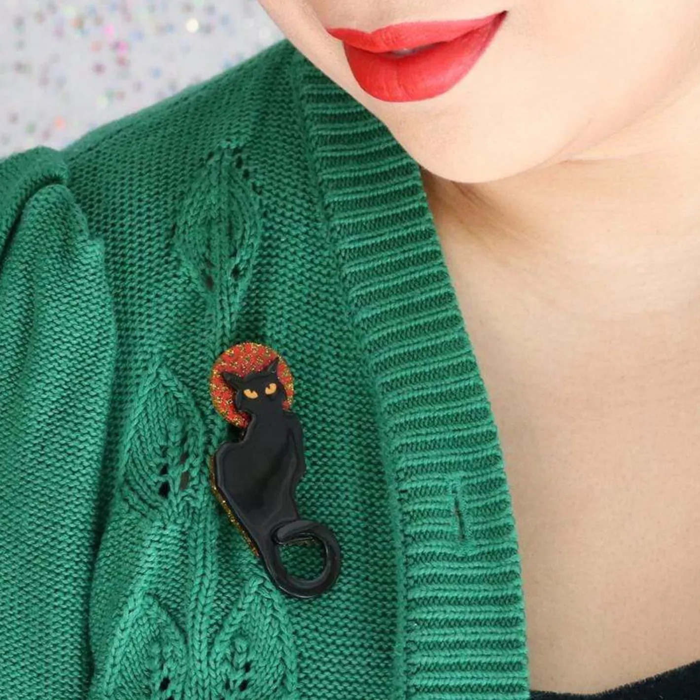 Erstwilder Le Chat Noir Brooch^ Brooches