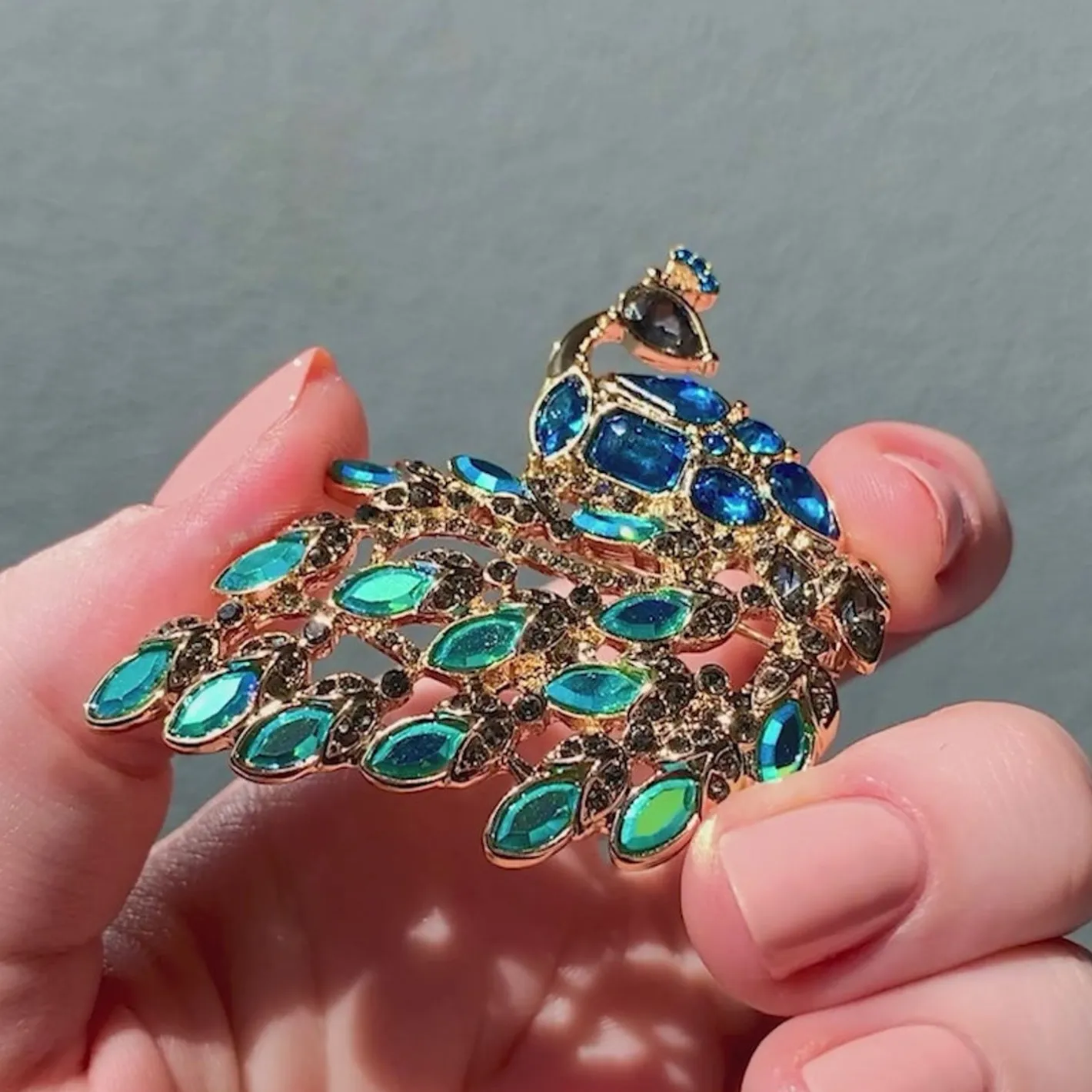 Erstwilder Le Peacock Royal Stone Set Crystal Brooch^ Brooches