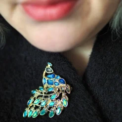 Erstwilder Le Peacock Royal Stone Set Crystal Brooch^ Brooches