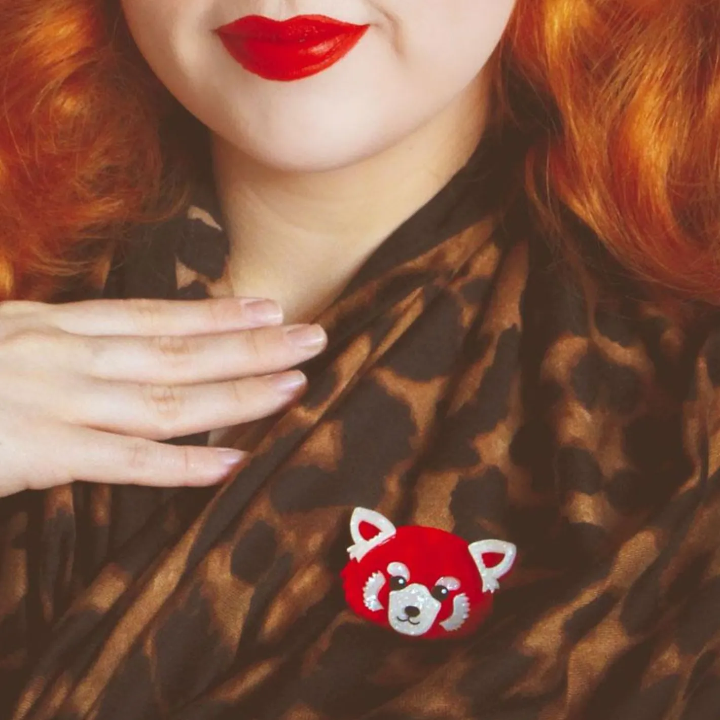 Erstwilder Lesser Rusty Red Panda Brooch^ Brooches