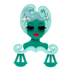 Erstwilder Libra The Learned Brooch^ Brooches