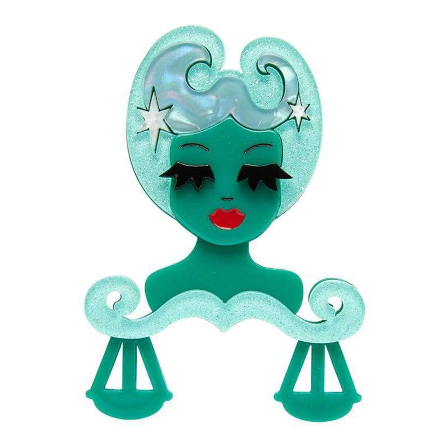 Erstwilder Libra The Learned Brooch^ Brooches