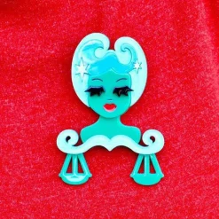 Erstwilder Libra The Learned Brooch^ Brooches