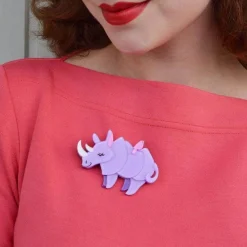 Erstwilder Life By The Horns Rhino Brooch^ Brooches