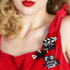 Erstwilder Lights, Camera, Action Brooch Set^ Brooches