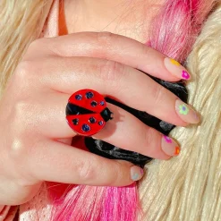 Erstwilder Lou-Lou Ladybug Statement Ring^ Rings
