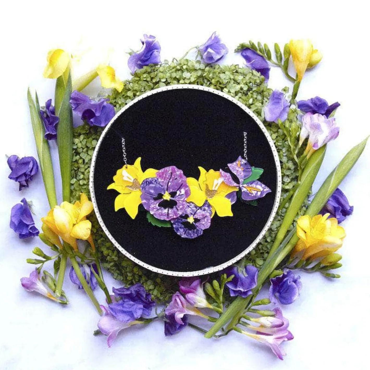 Erstwilder Love-In-Idleness Flower Necklace (Large)^ Necklaces
