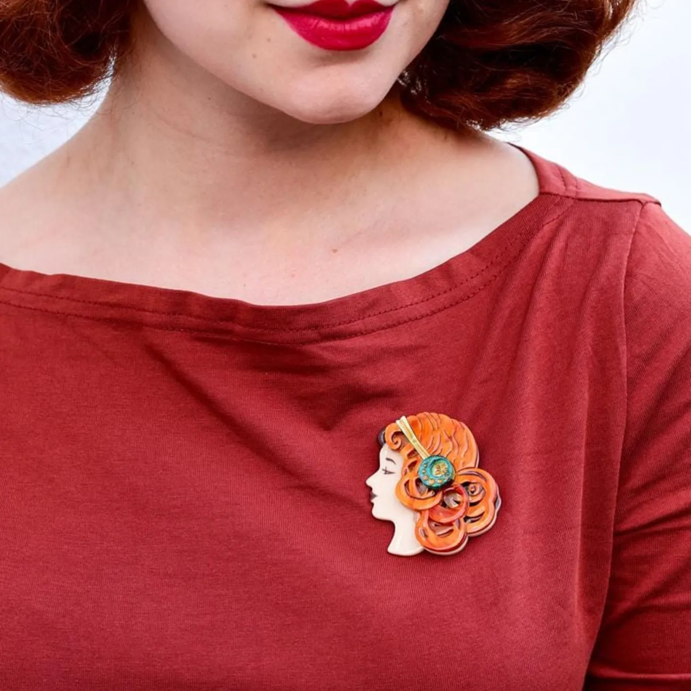 Erstwilder Mademoiselle Bernhardt Brooch^ Brooches