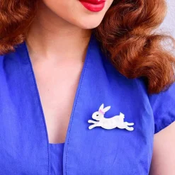 Erstwilder Marshmallow Rabbit Brooch^ Brooches