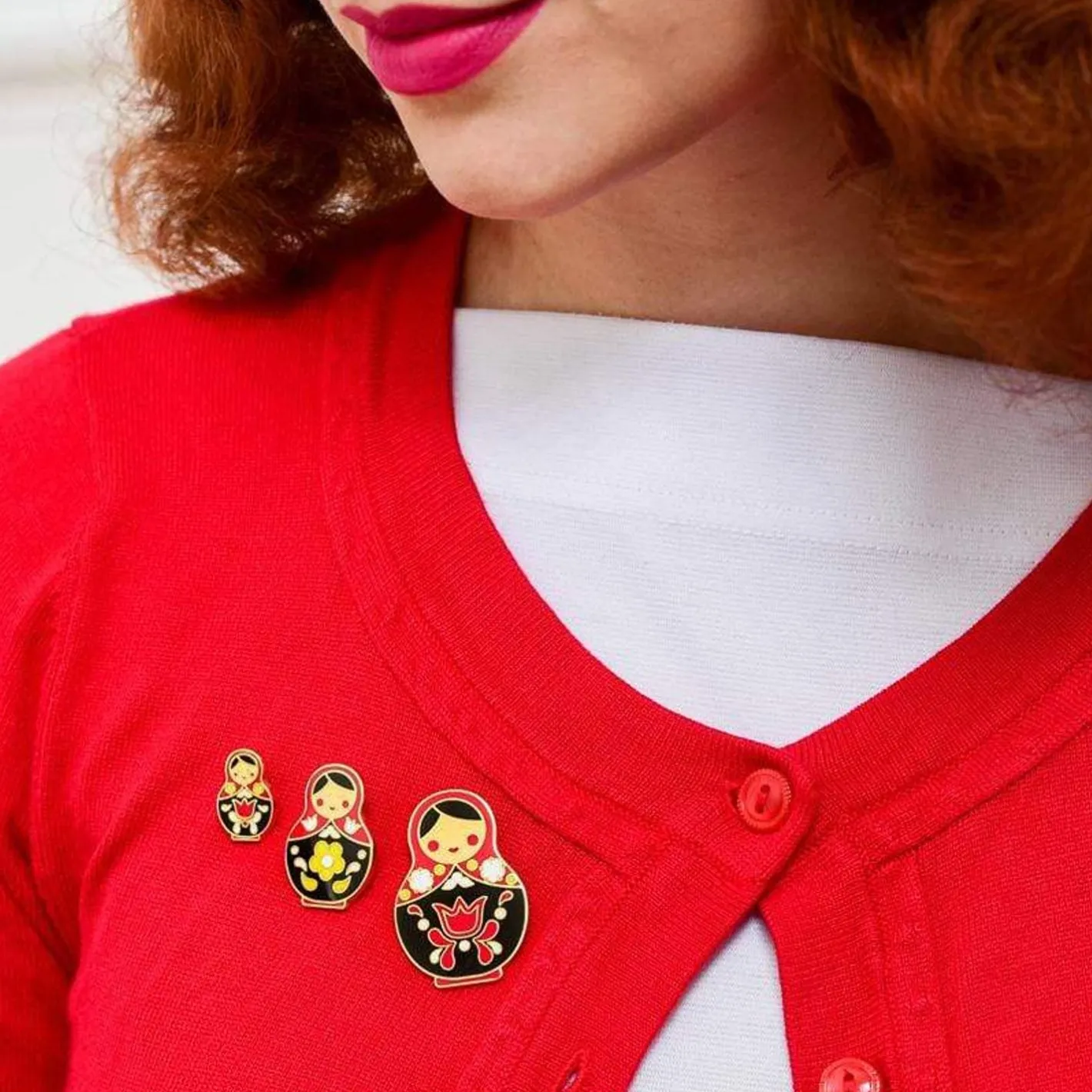 Erstwilder Matryoshka Memories Medium Enamel Pin^ Enamel Pins