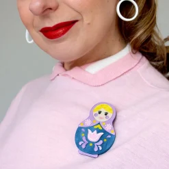 Erstwilder Matryoshka Memories Toy Brooch^ Brooches